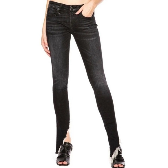 R13 Kate Skinny Angled Hem Jeans - Picture 15 of 16